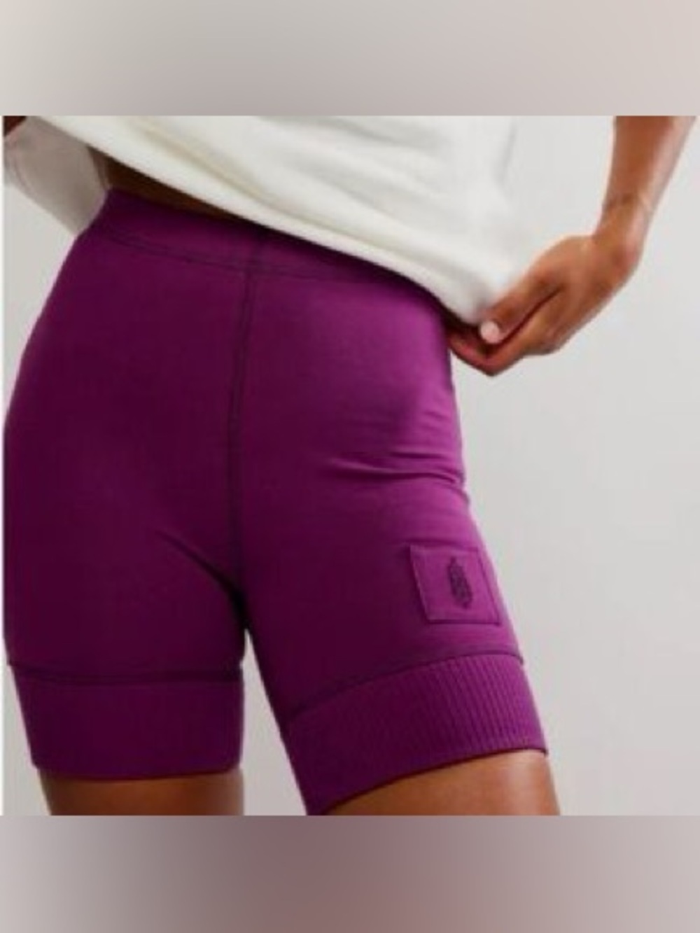Free People Movement Purple High Rise Biker Shorts Small